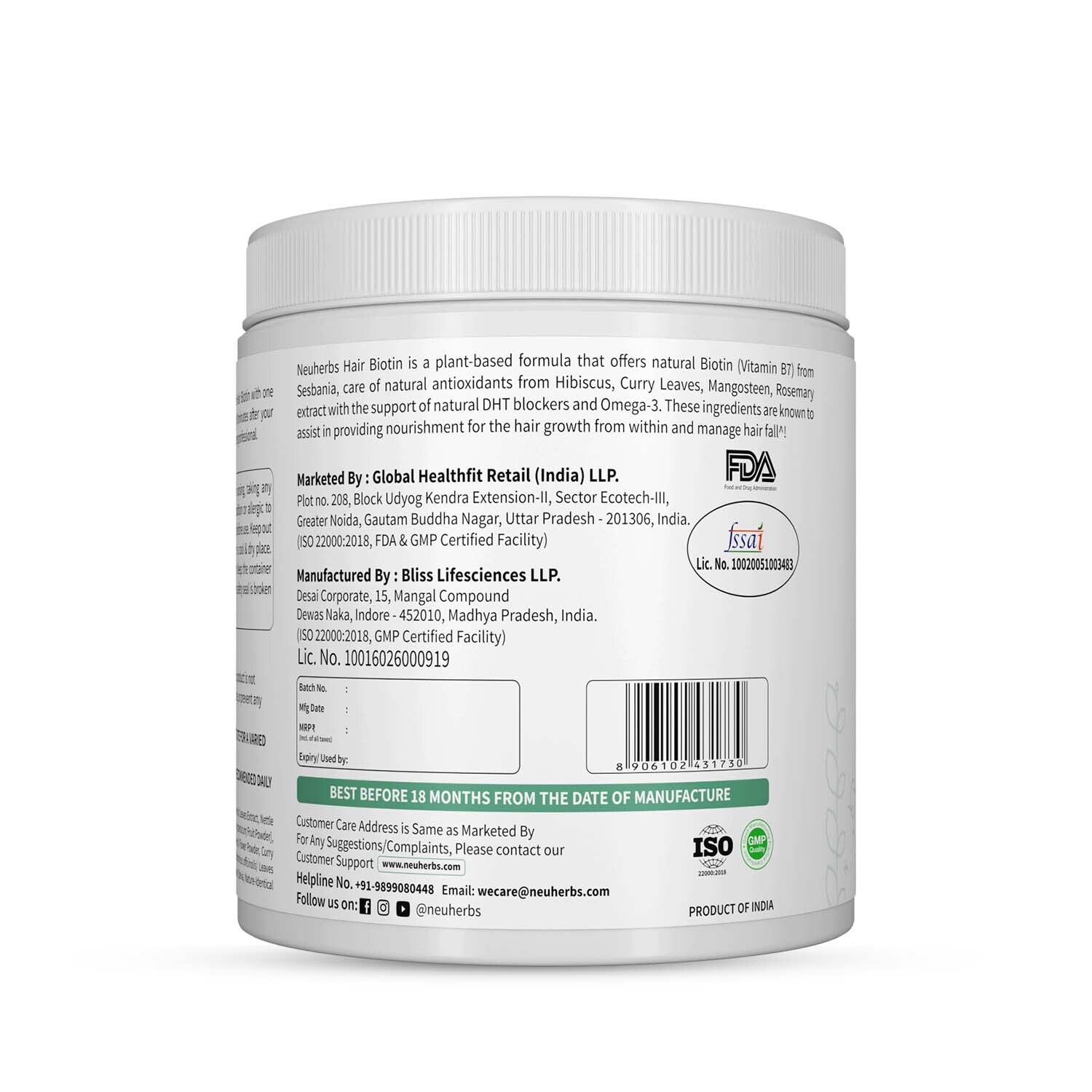 Plant-Based Biotin Powder 10000 mcg+ for Hair Growth image 7