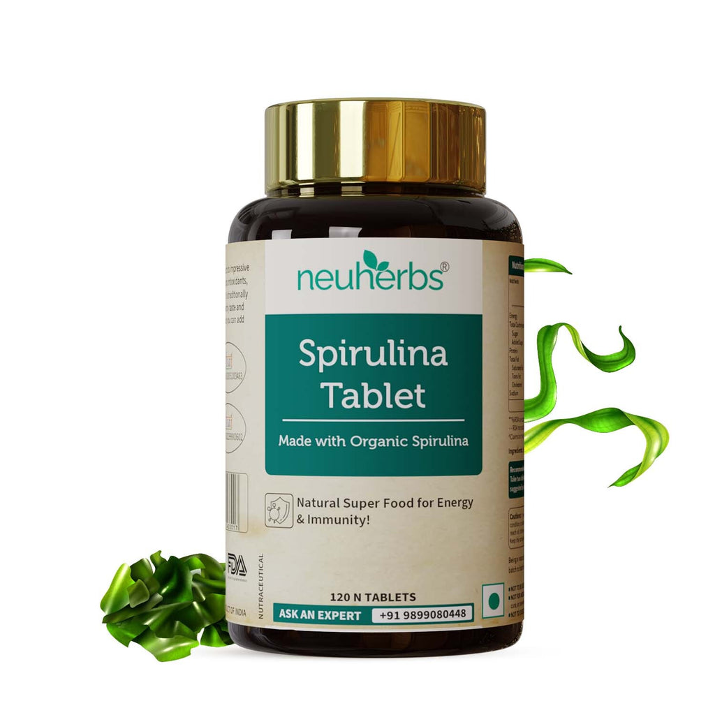 Organically Certified Spirulina Tablets for High Energy, Immunity and Weight Management for Men and Women