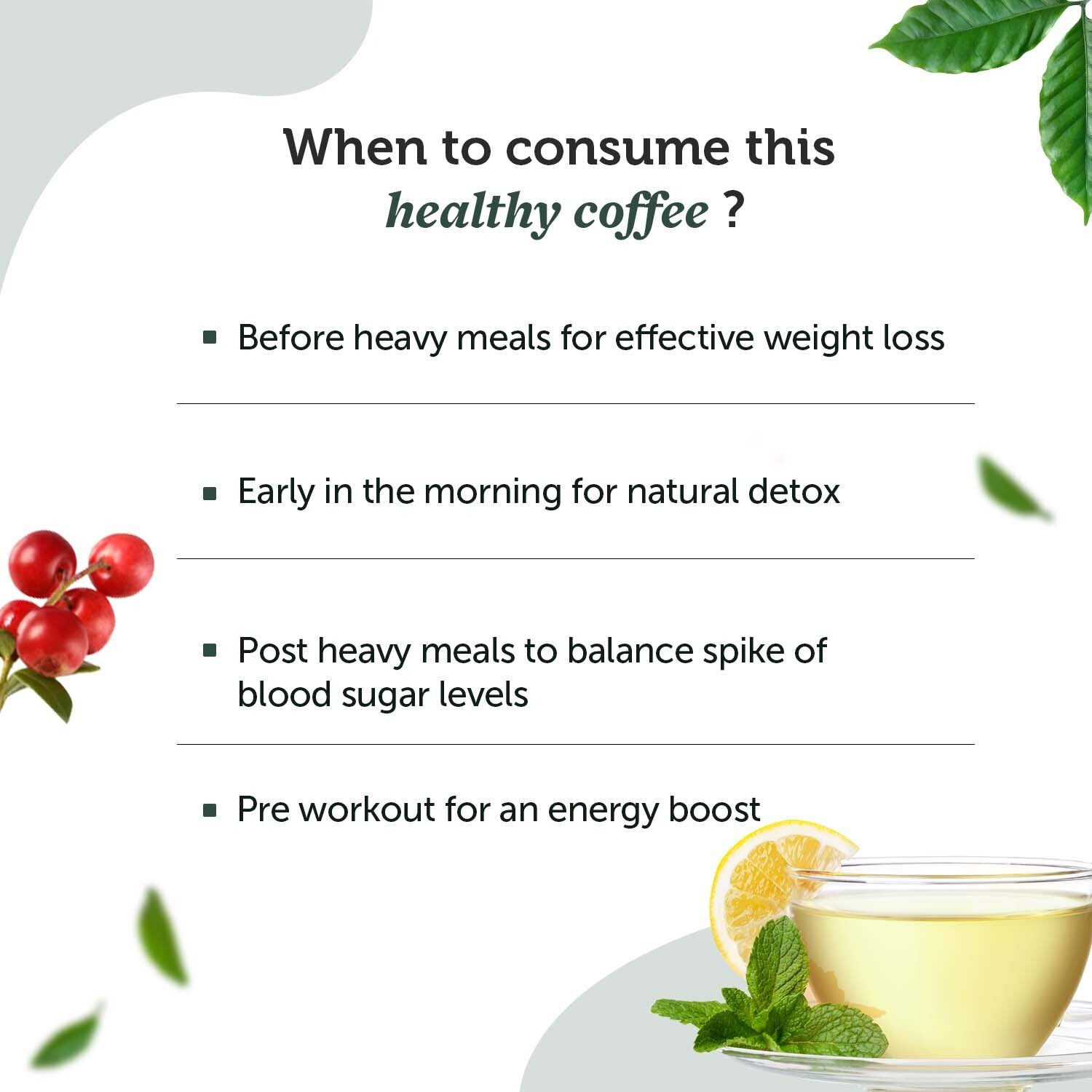 Instant Green Coffee Premix (Lemon Flavour) for Weight Loss & Detox image 5