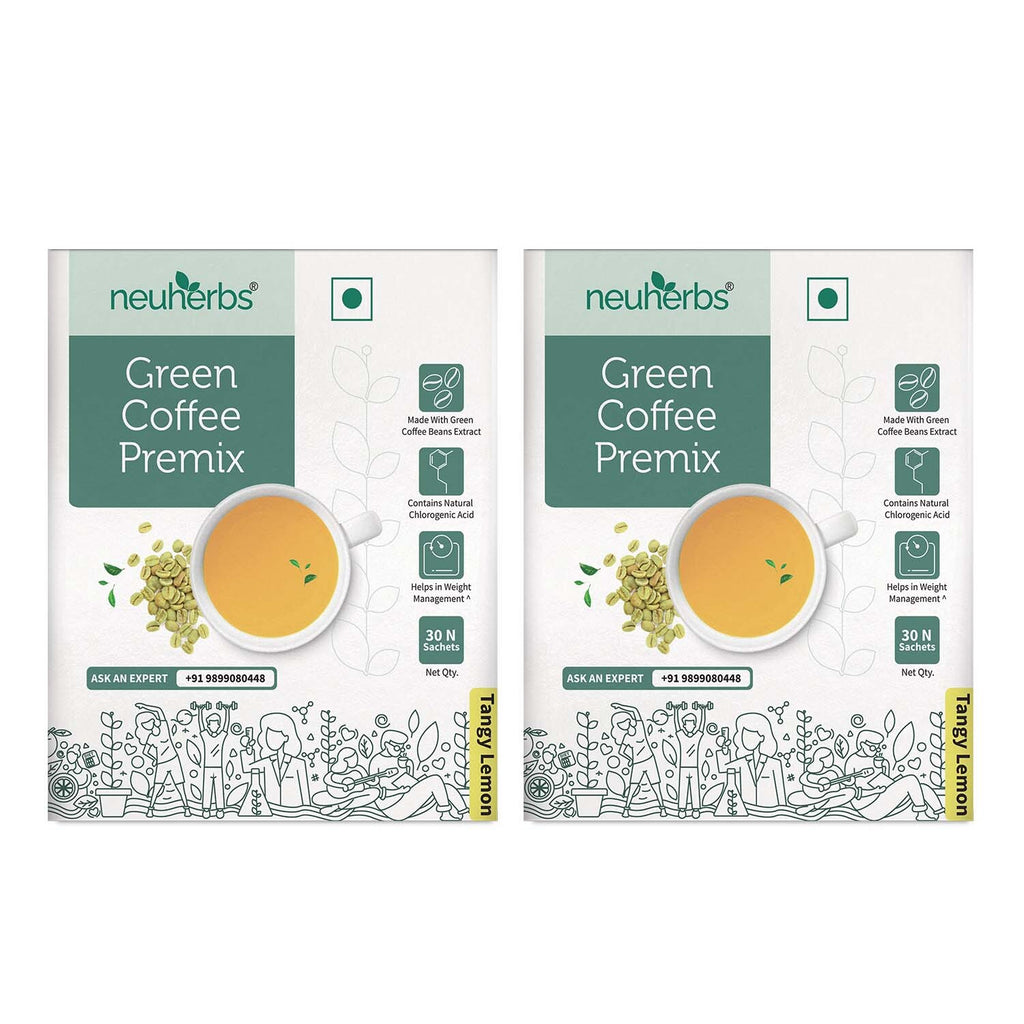 Instant unroasted Green Coffee beans Premix  lemon flavor Helps in Weight Loss, Blood Sugar Management and Detoxification for men and women