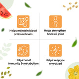 Watermelon Seeds & Pumpkin Seeds combo rich in potassium, fiber & protein helpful for Heart Health, Bone Health & Improve Sleep Cycle